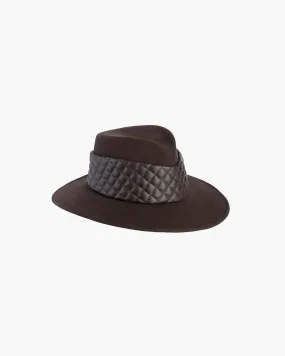 Quilty Fedora Hat Chocolate