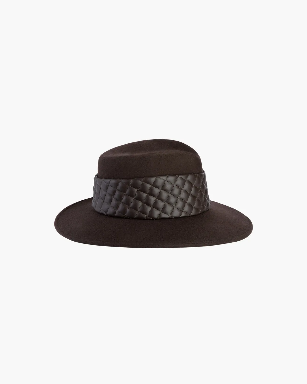 Quilty Fedora Hat Chocolate