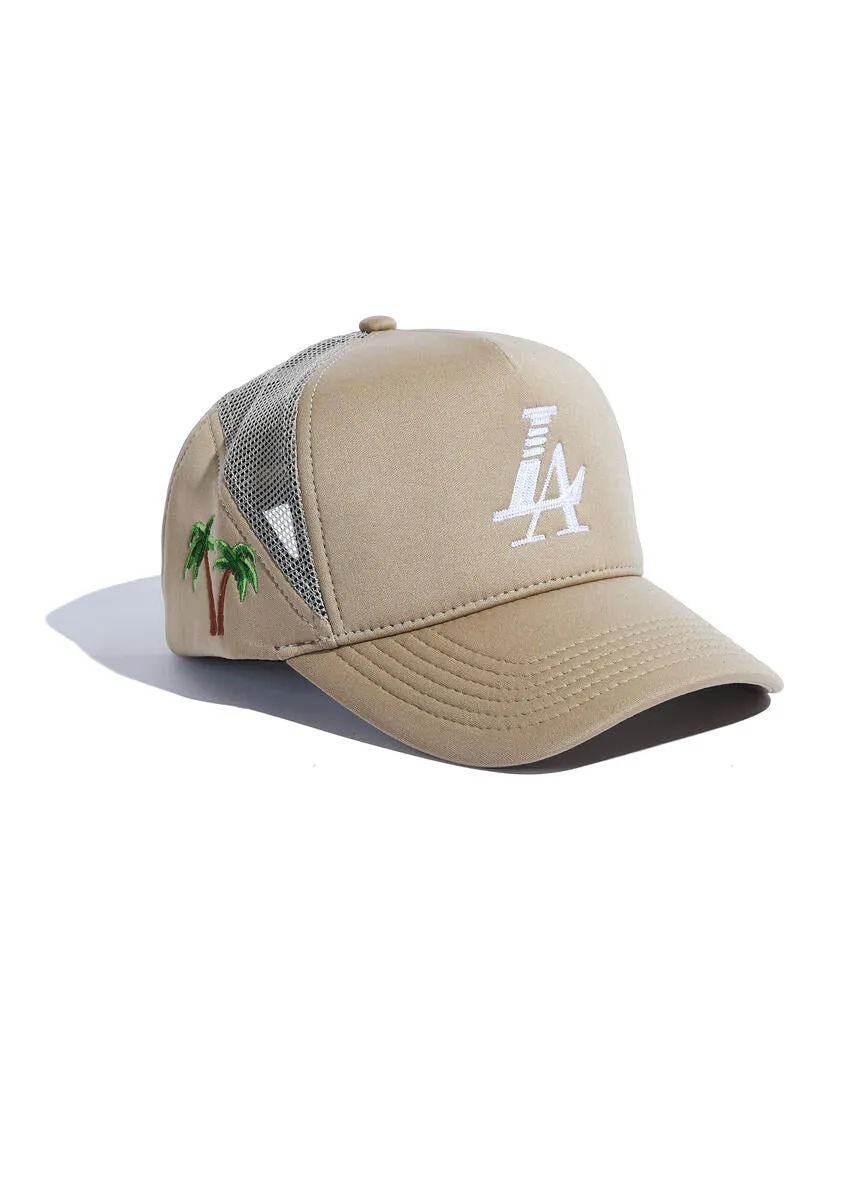 Reference PARADISE LA TRUCKER Hat (KHAKI)