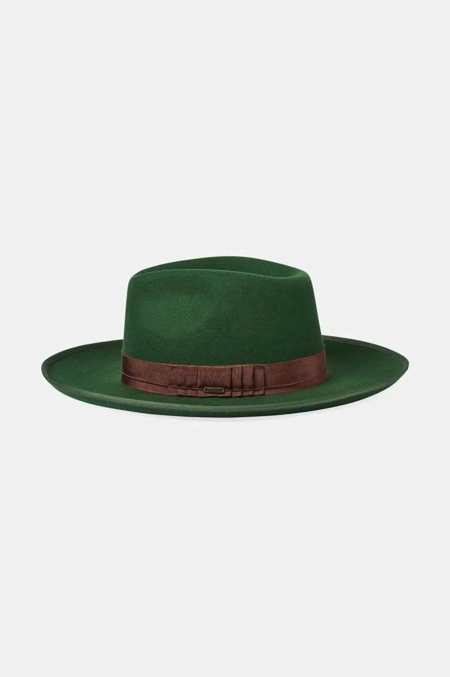 Reno Fedora - Moss/Brown