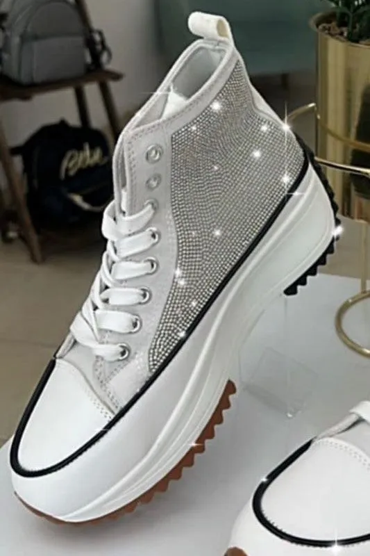 Rhinestone Platform Sneaker