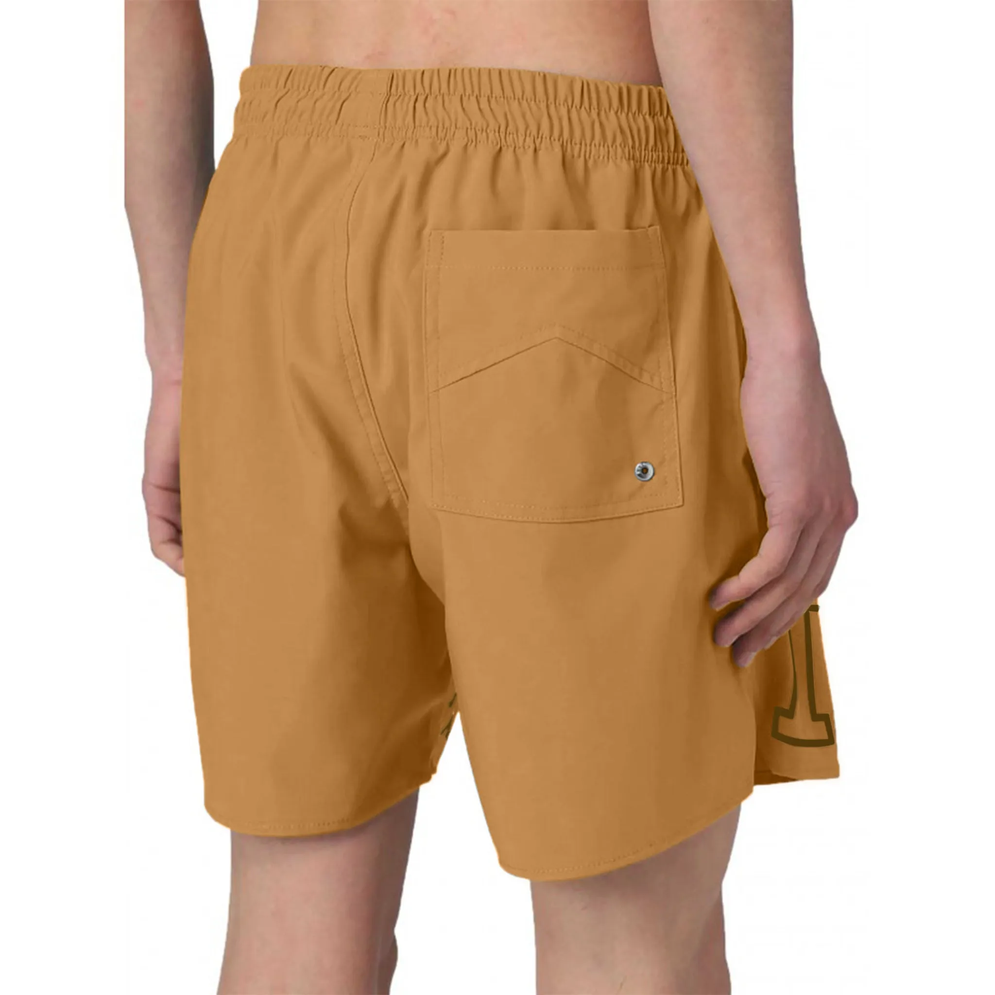 Rhude Logo Swim Shorts Camel