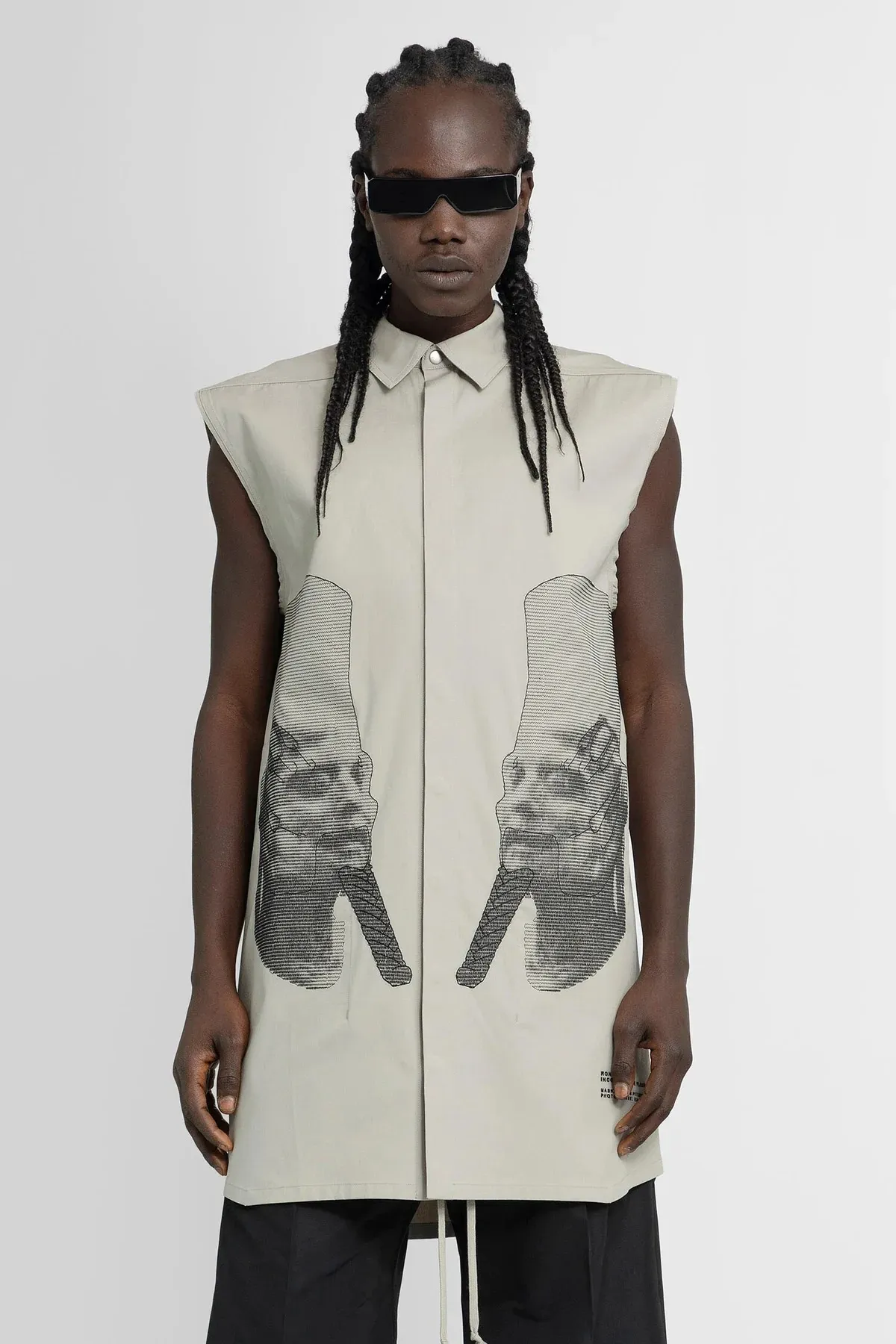 RICK OWENS  |Street Style Cotton Short Sleeves Designers Shirts