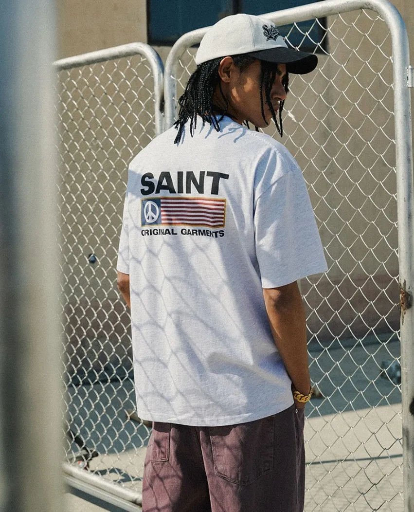 SAINTPAIN  |Unisex Street Style Logo T-Shirts