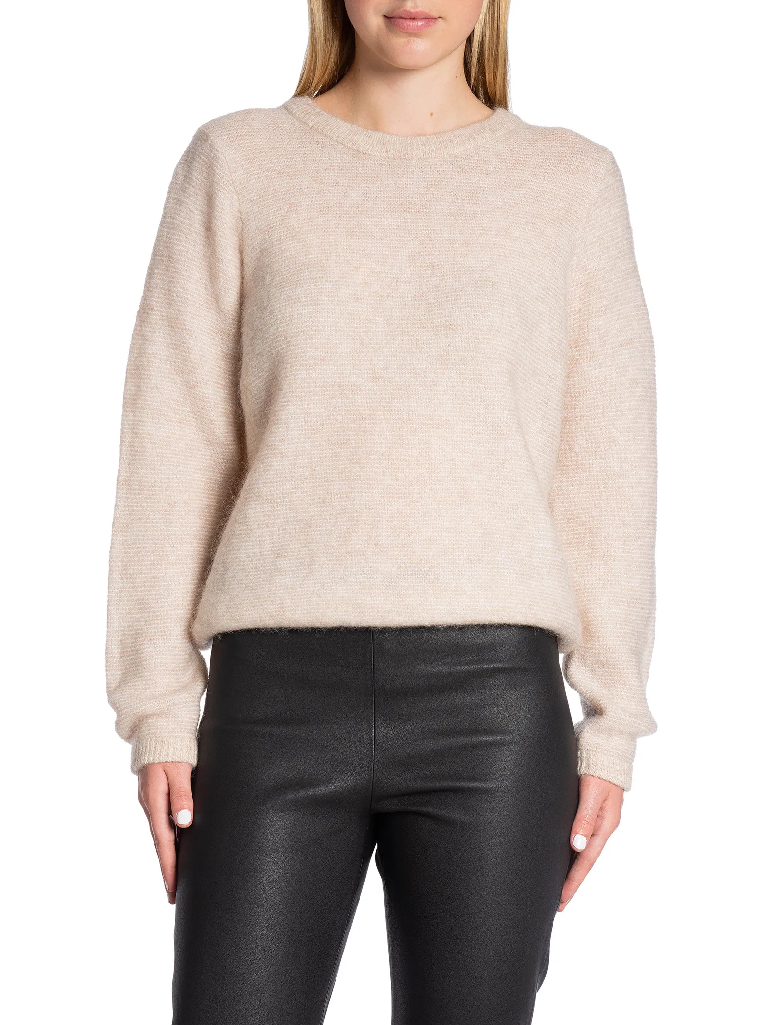 SELECTED FEMME SWEATER LIVE LS KNIT O-NECK BIRCH