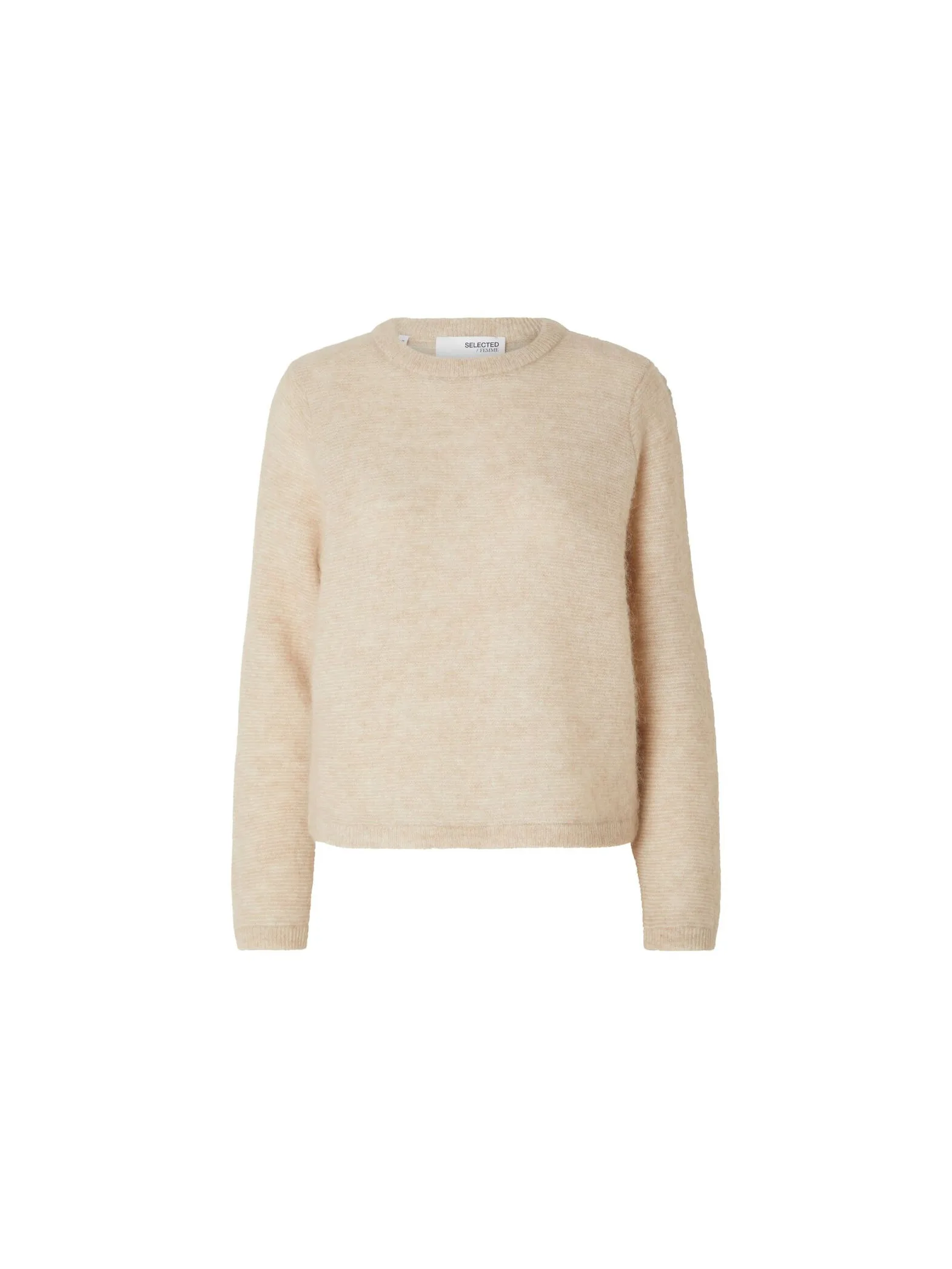 SELECTED FEMME SWEATER LIVE LS KNIT O-NECK BIRCH