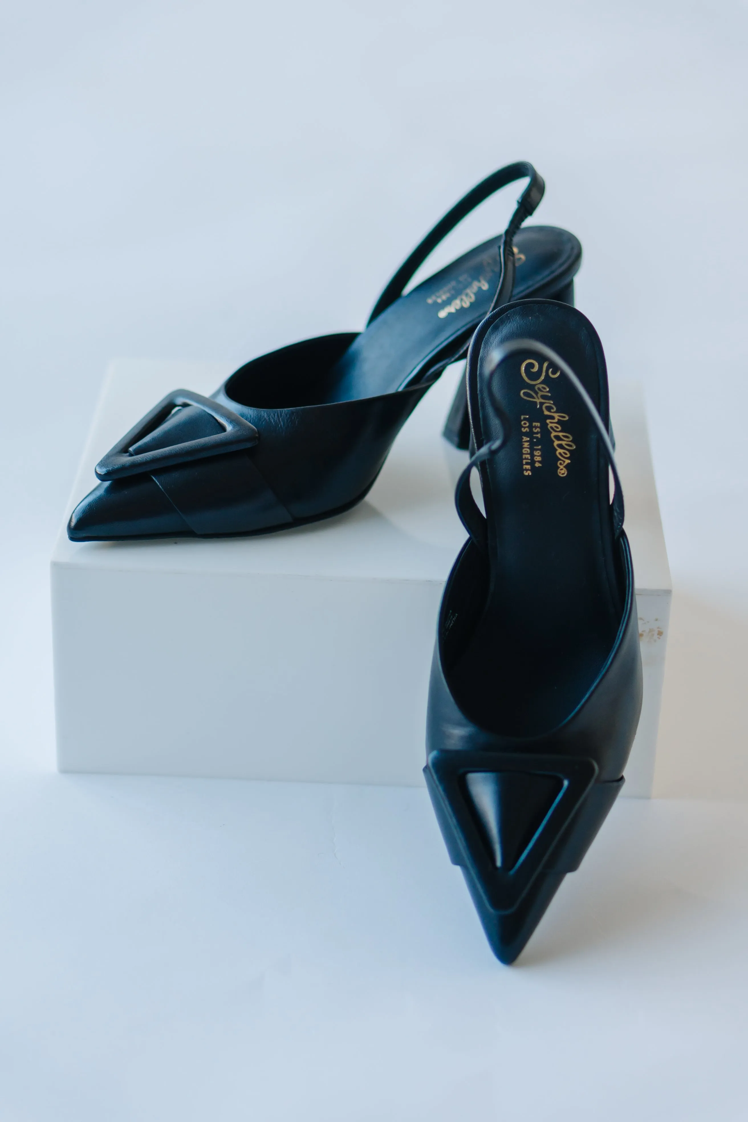 Seychelles: Rumor Has It Heel in Black Leather