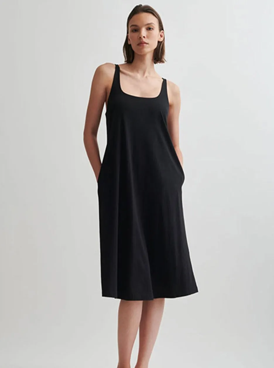 Skin: Char Organic Cotton Chemise - Black