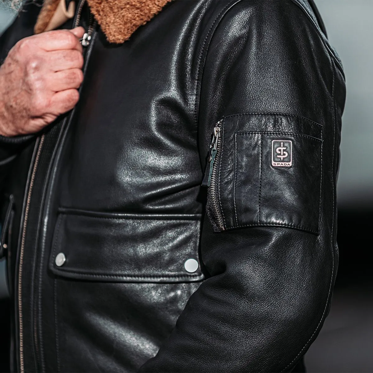 Spada Turbine Leather Jacket - Black