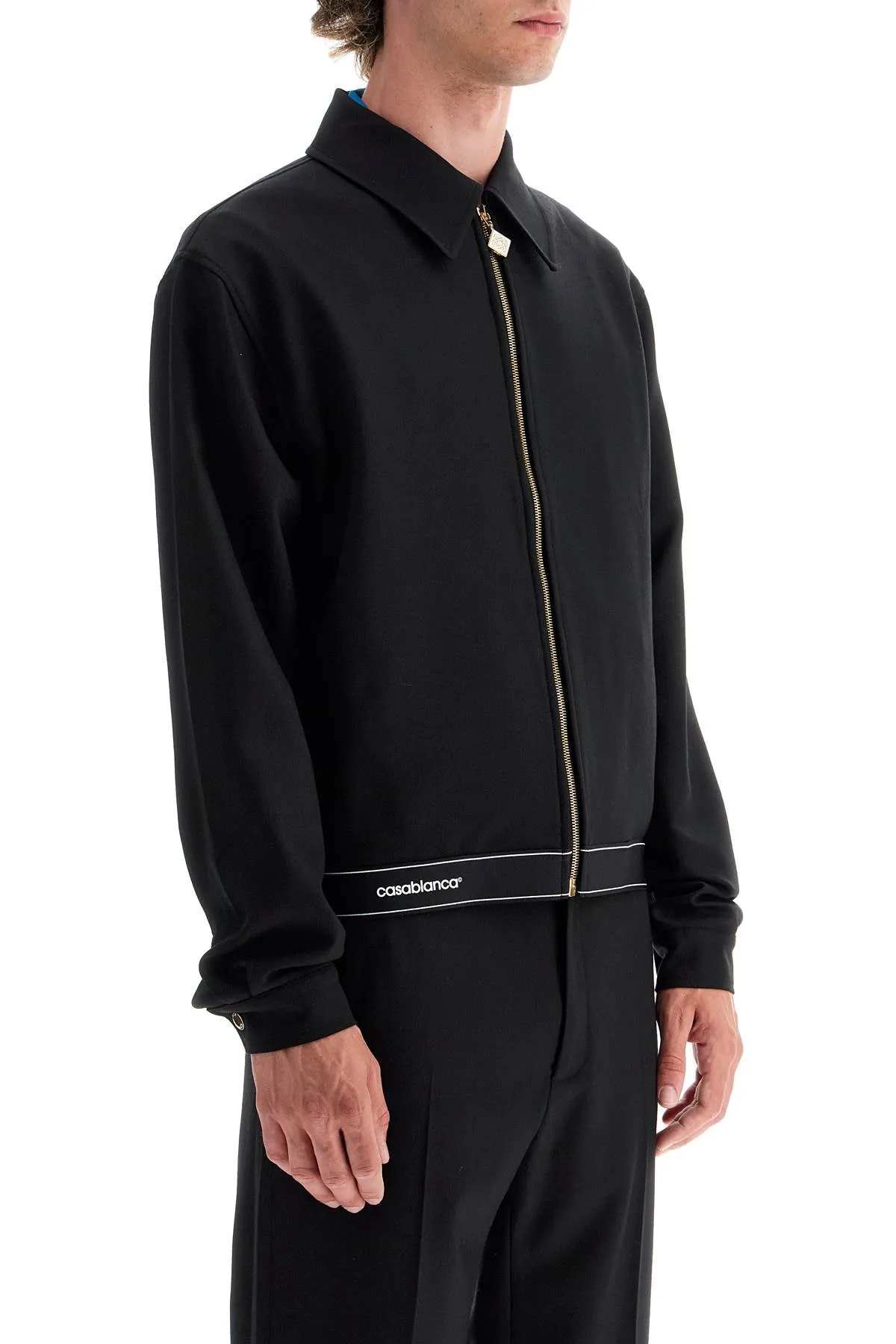 stretch twill blouson MPF24 JK 299 01 BLACK