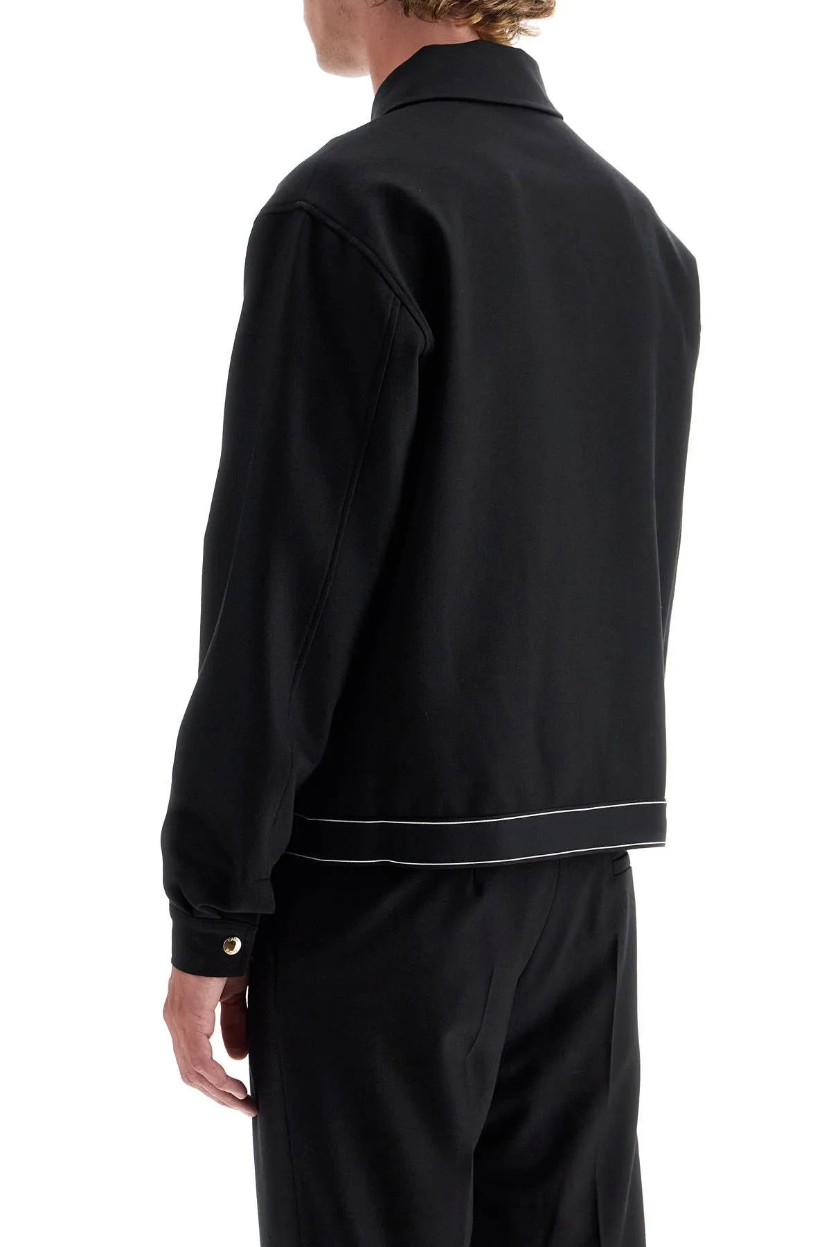 stretch twill blouson MPF24 JK 299 01 BLACK