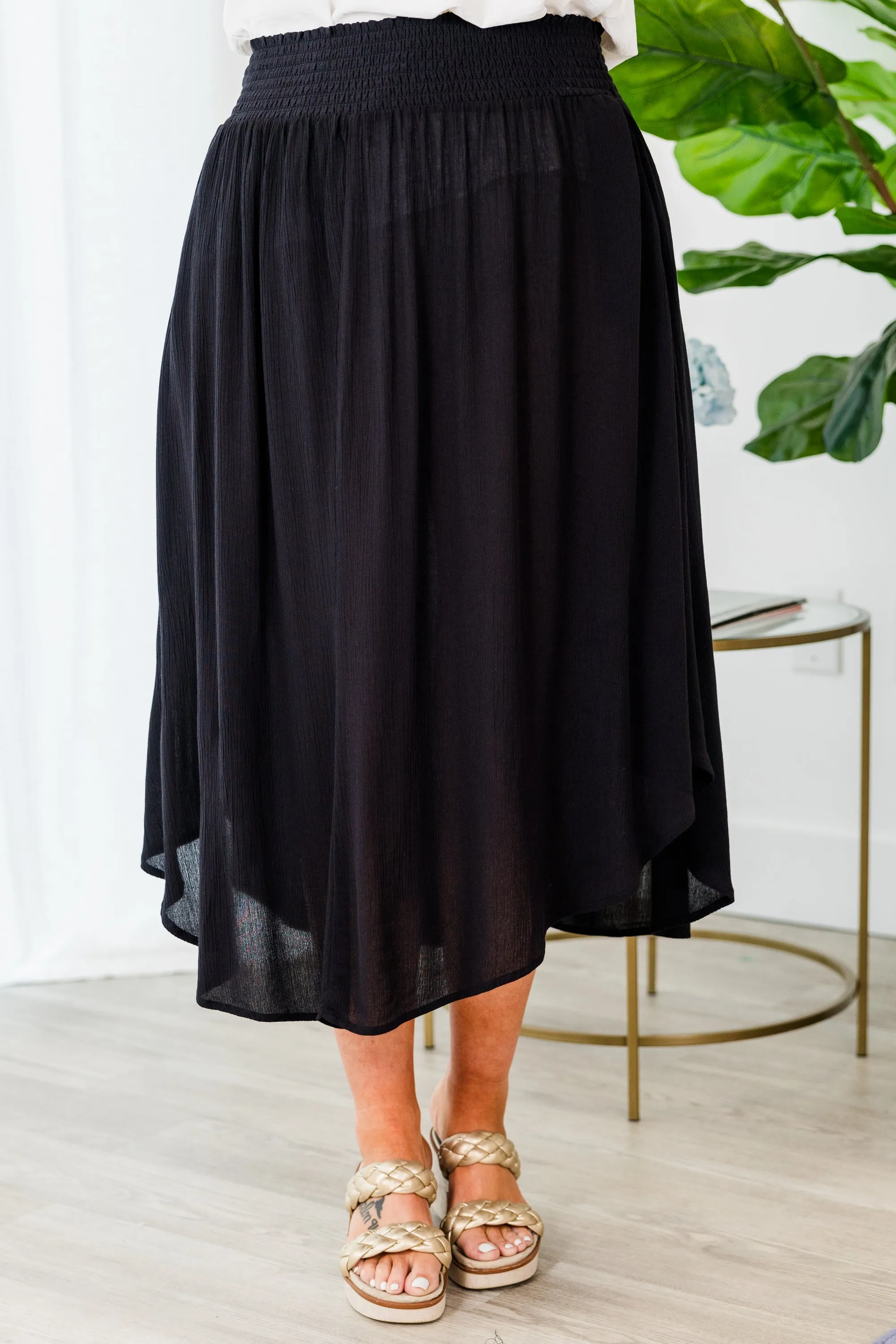 Switching It Up Midi Skirt, Black