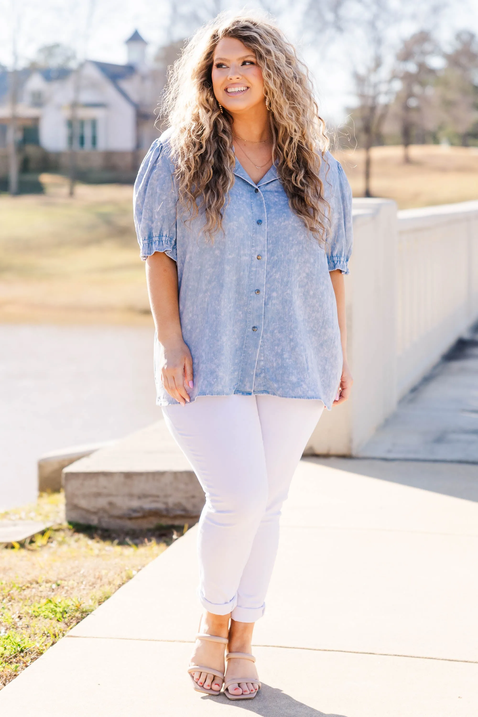 The Howdy Cowboy Top, Light Denim