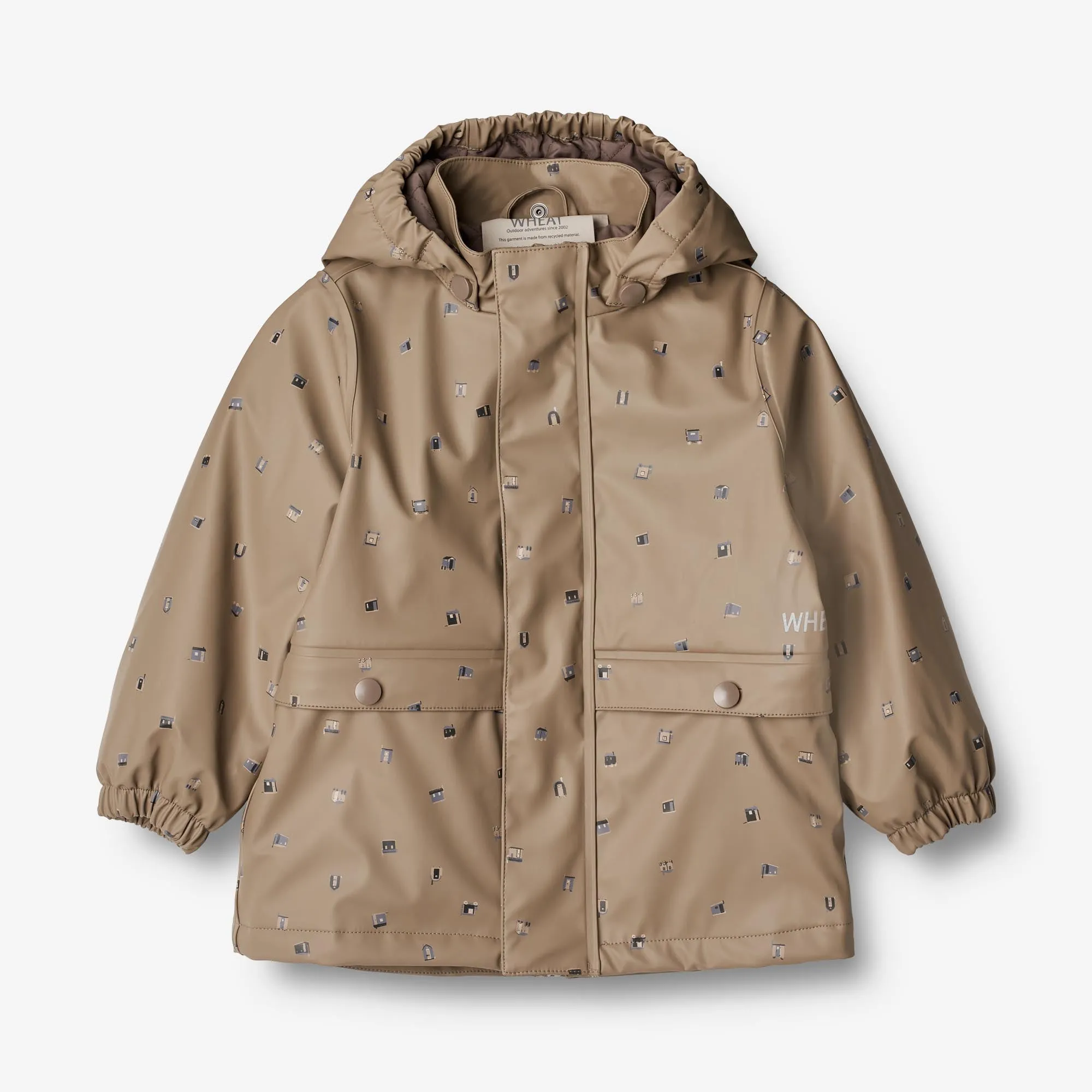 Thermo Rain Coat Aju - dry grey houses