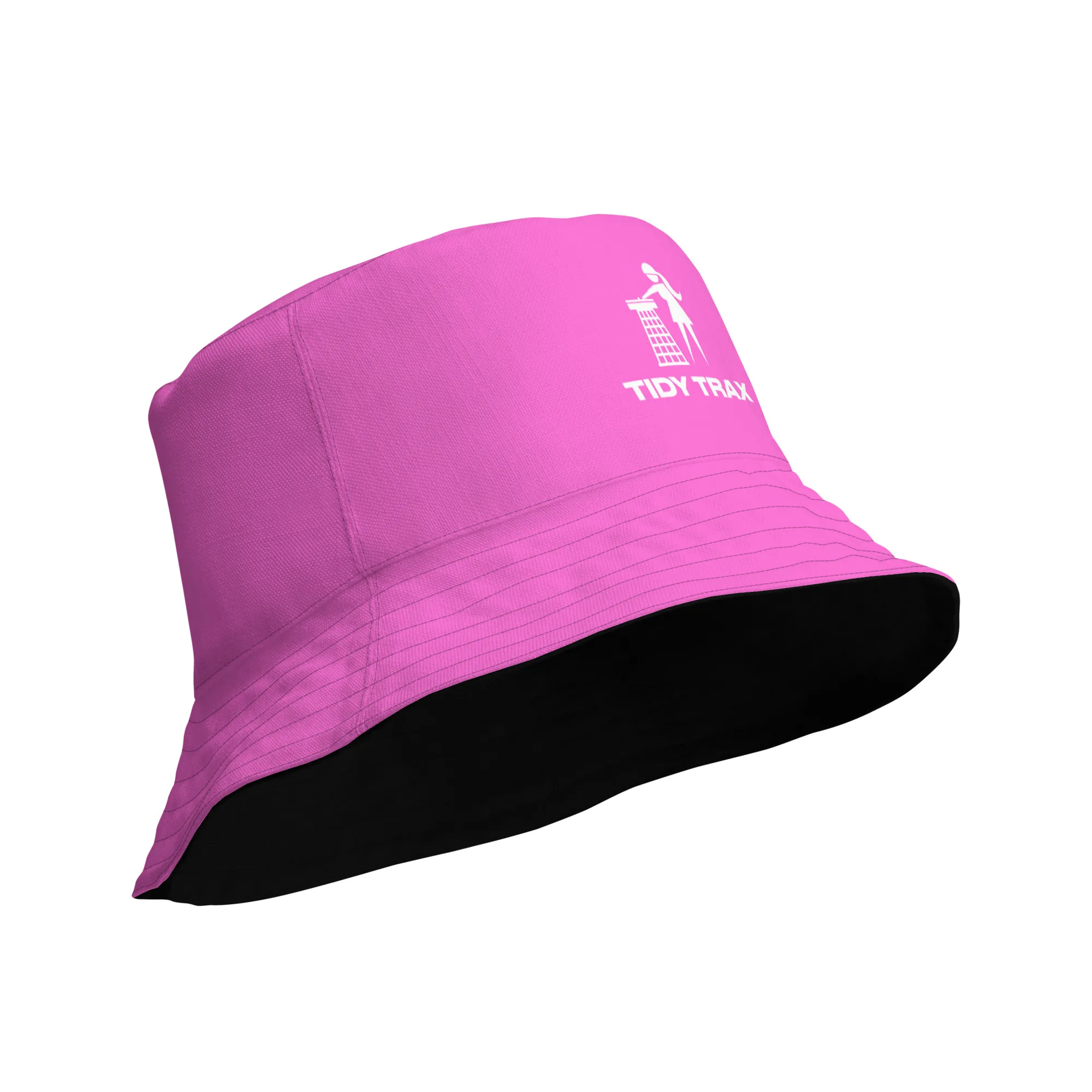 Tidy Girl Pink & White Reversible Bucket Hat