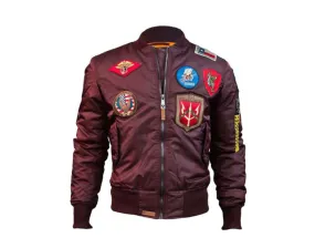 Top Gun MA-1 Nylon Bomber Men's Jacket With Patches