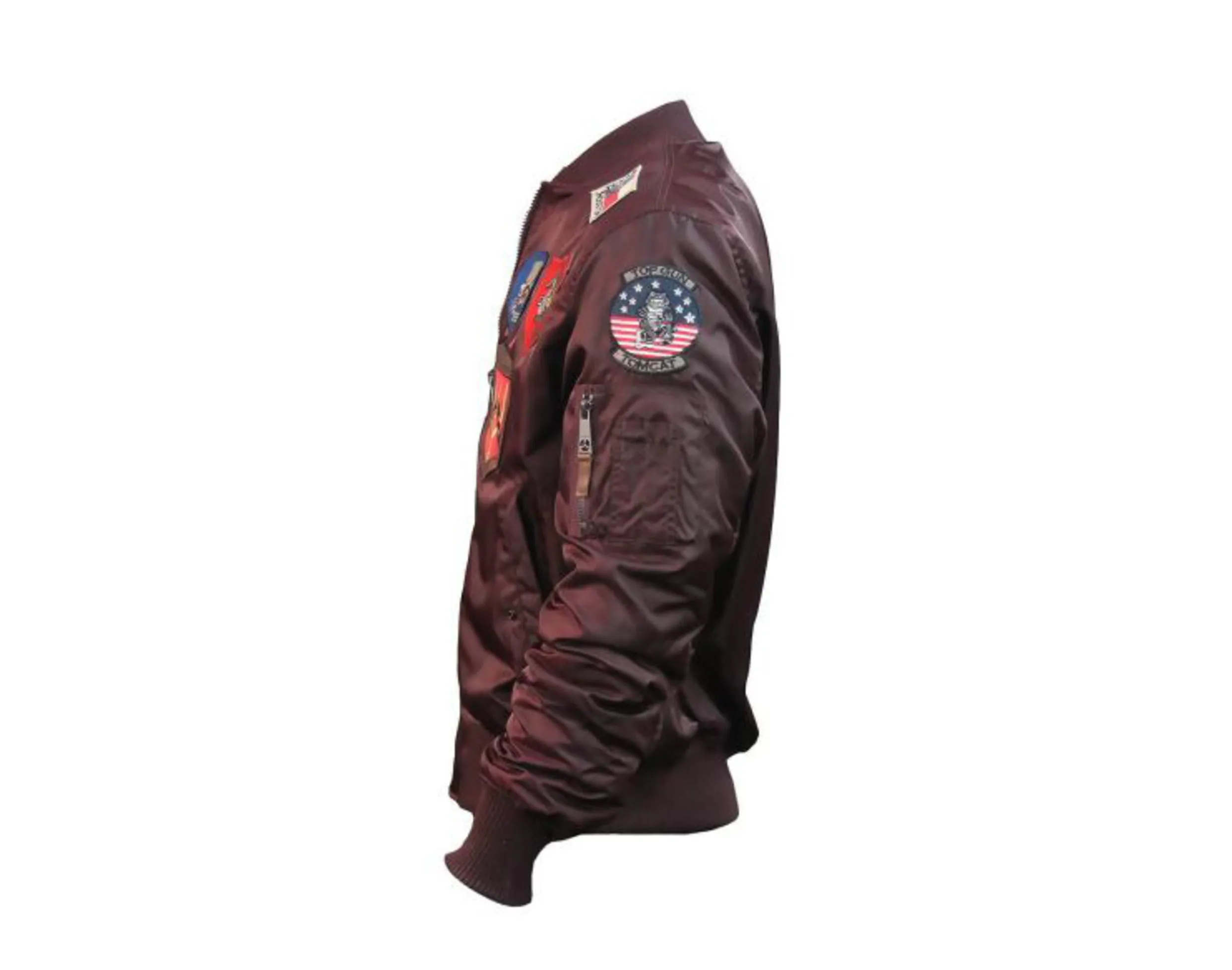 Top Gun MA-1 Nylon Bomber Men's Jacket With Patches