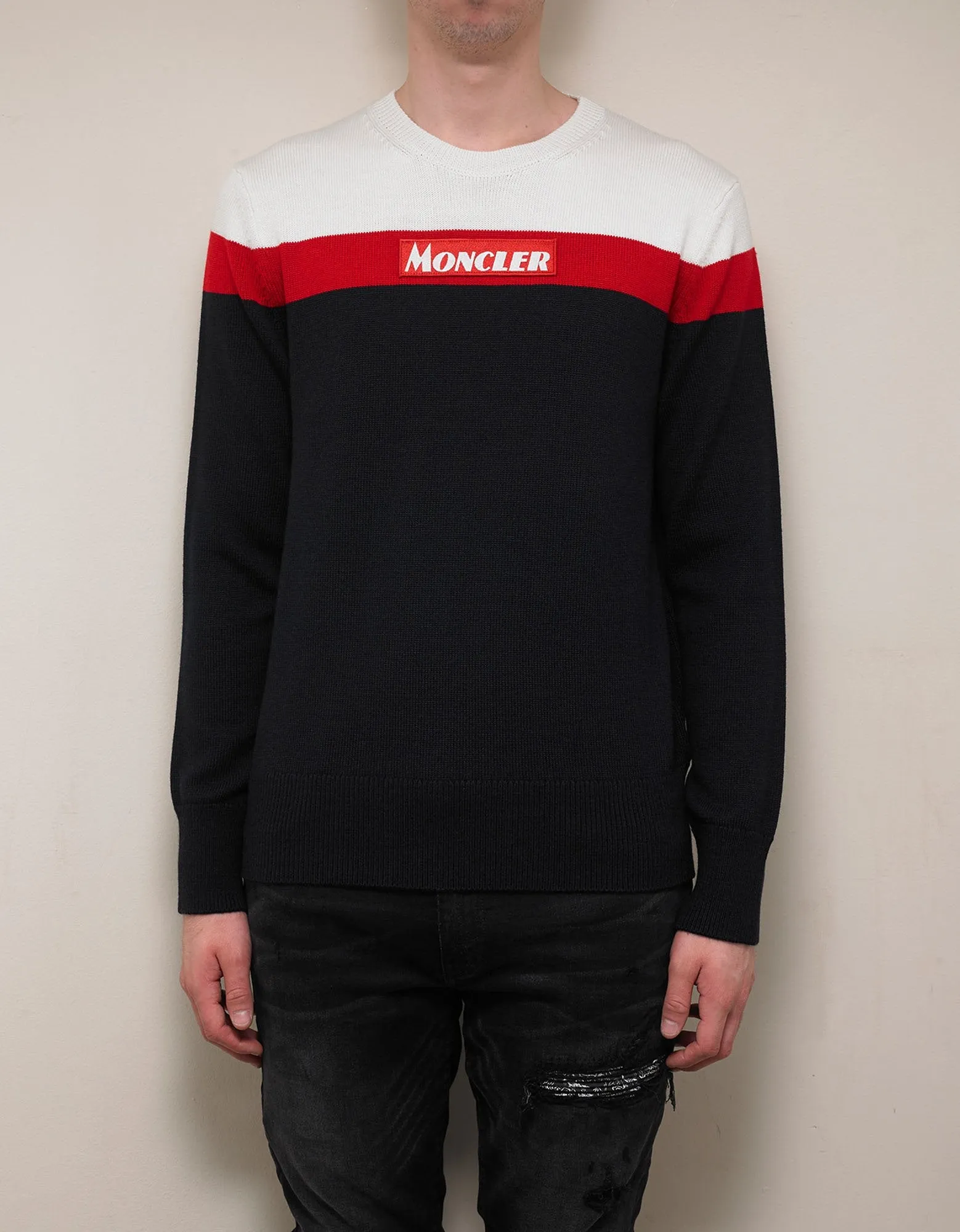 Tricolour Logo Wool Sweater