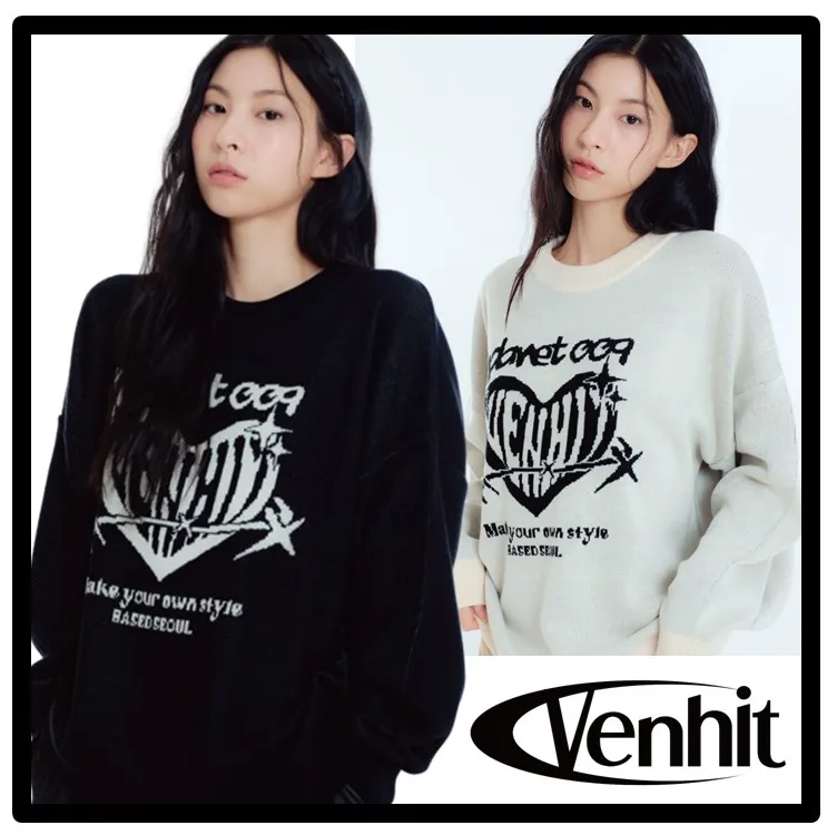 VENHIT  |Street Style Logo Sweaters