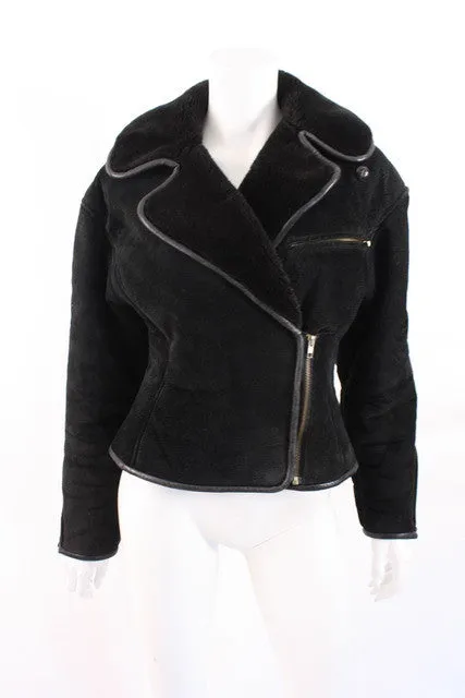 Vintage Shearling Motorcycle Jacket