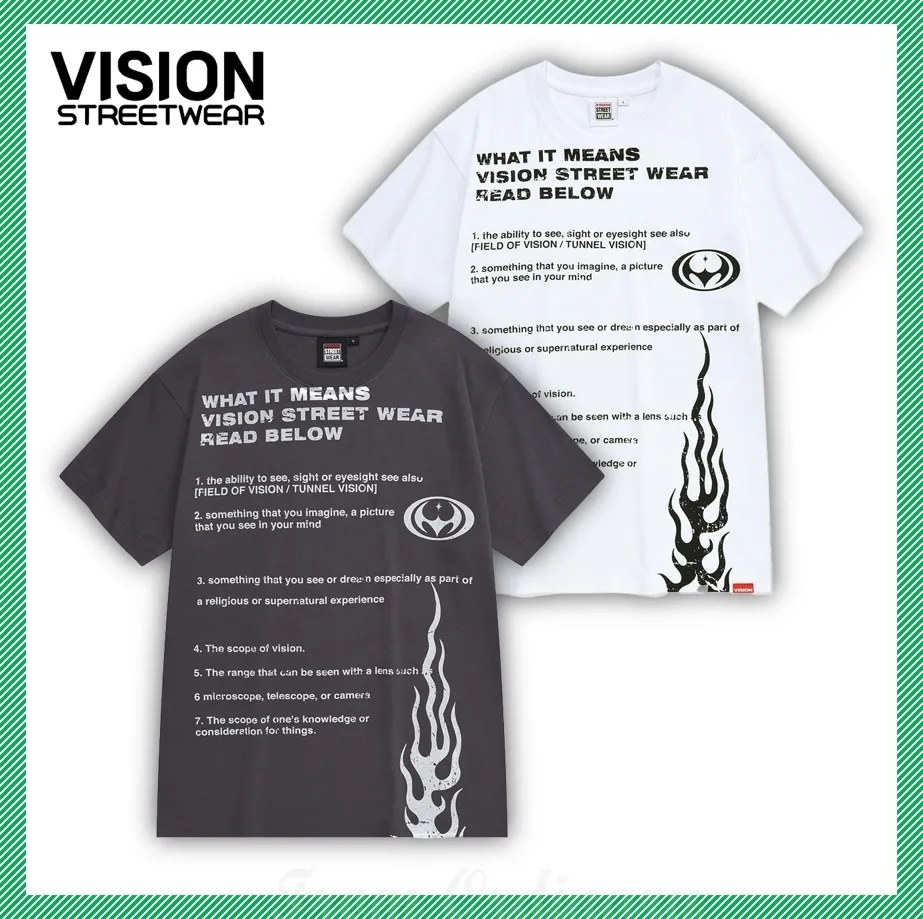 Vision Street Wear  |Unisex Street Style Short Sleeves Logo T-Shirts