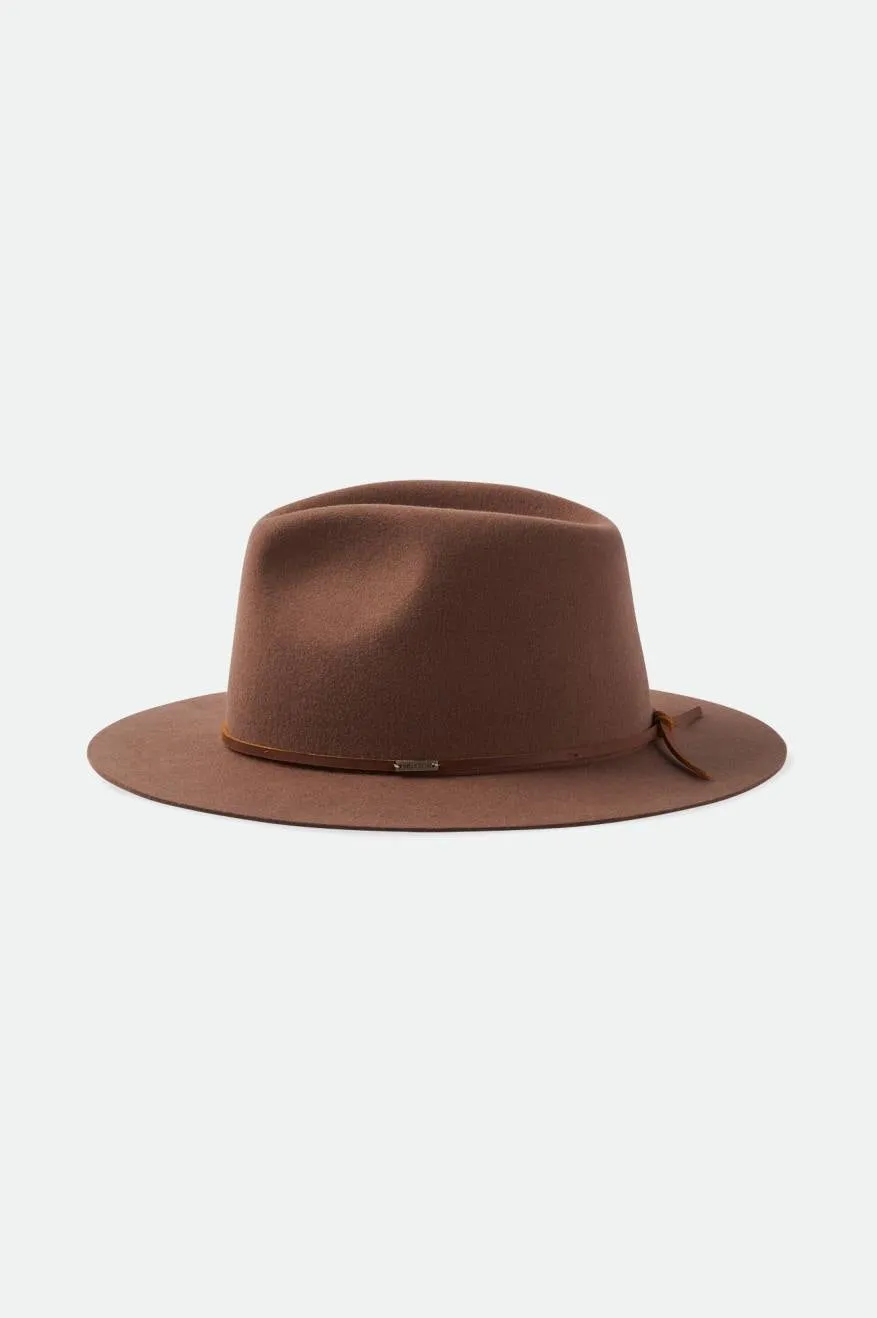 Wesley Fedora - Dark Tan