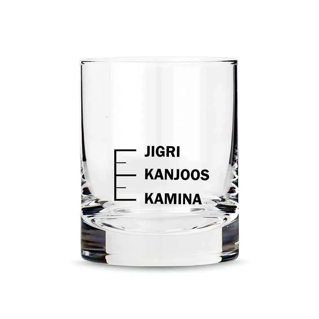 Whiskey Glasses Liquor Glass-  Anniversary Birthday Gift Funny Gifts for Husband Bf - KAMINA KANJOOS JIGRI