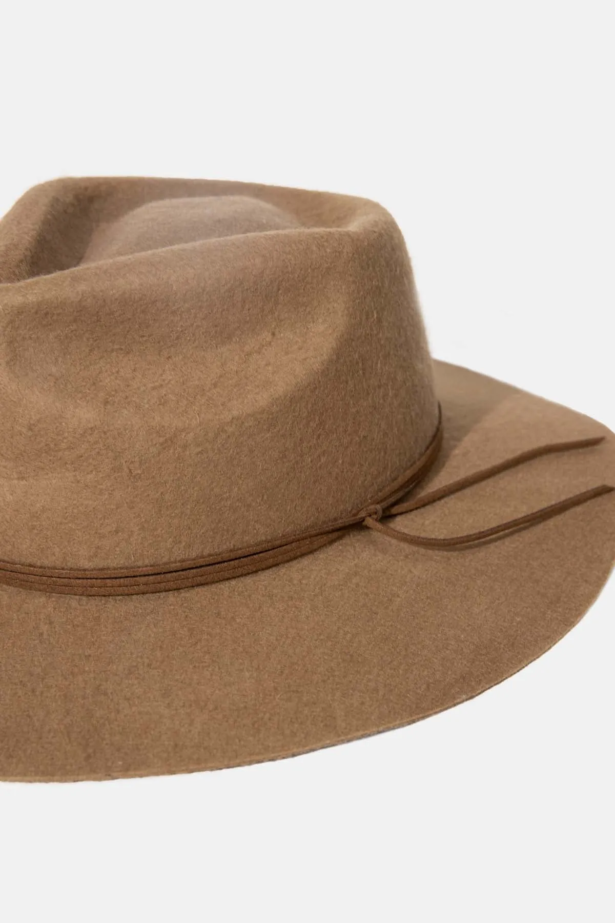 Wool Fedora Hat Tan