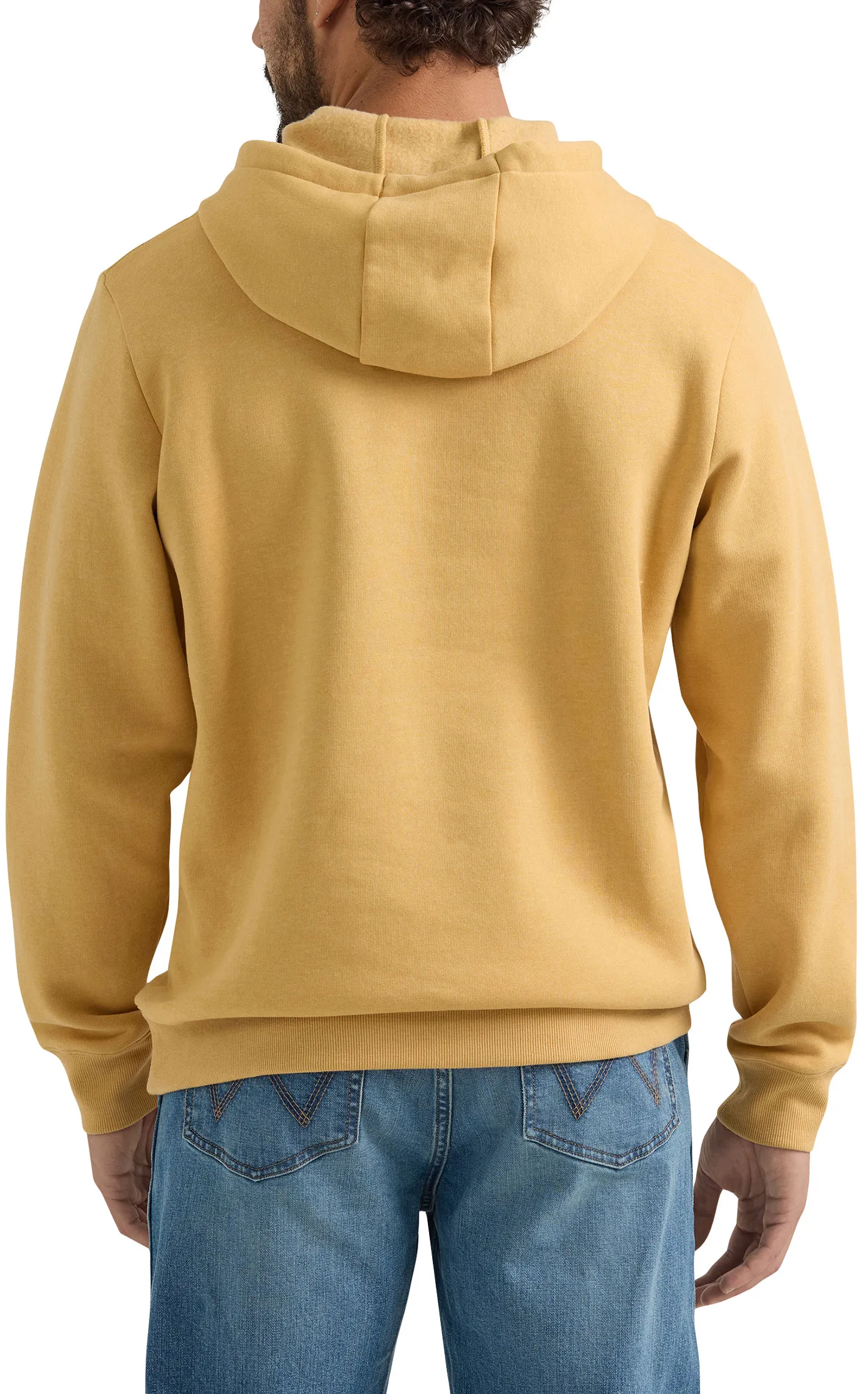 Wrangler Men's Muted Gold & Navy Logo Graphic Hoodie