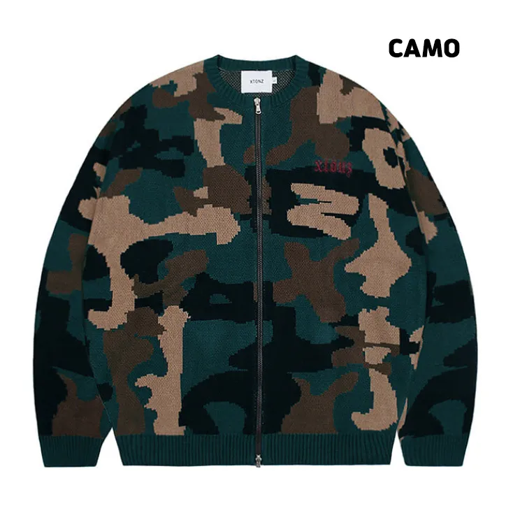 XTONZ  |Camouflage Unisex Street Style Logo Sweaters