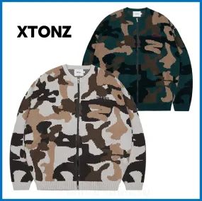 XTONZ  |Camouflage Unisex Street Style Logo Sweaters