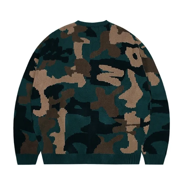 XTONZ  |Camouflage Unisex Street Style Logo Sweaters