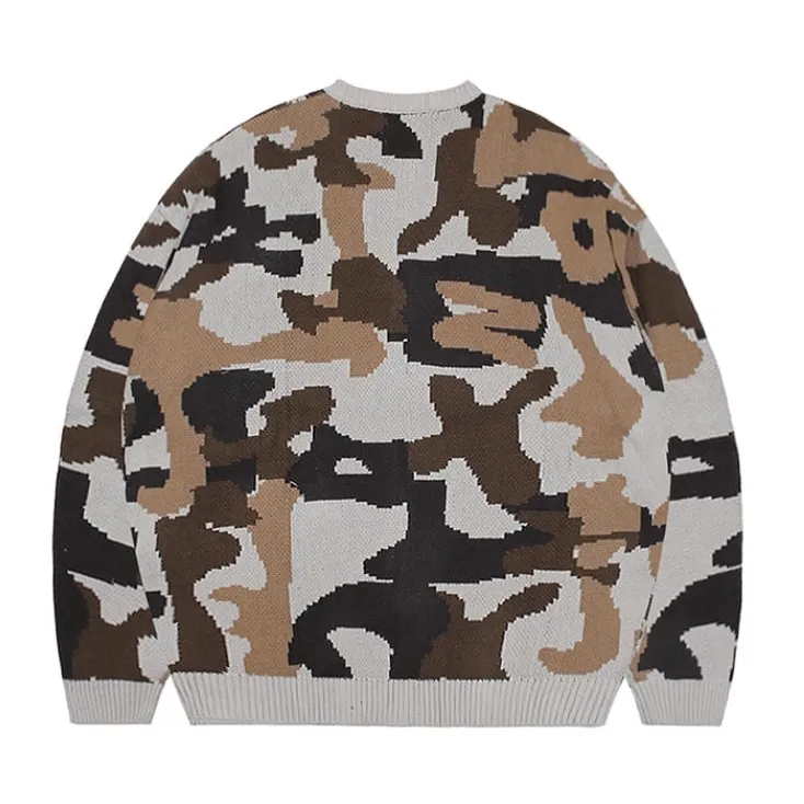 XTONZ  |Camouflage Unisex Street Style Logo Sweaters